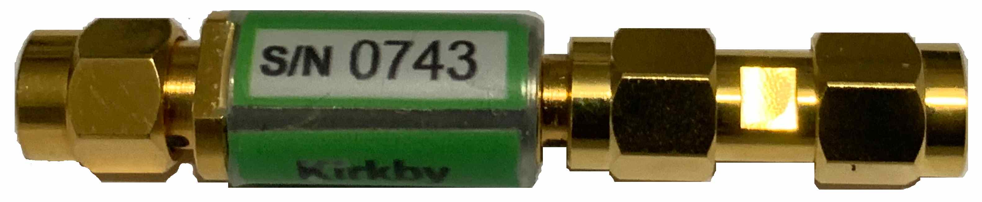 SMA verification attenuator with two male connectors